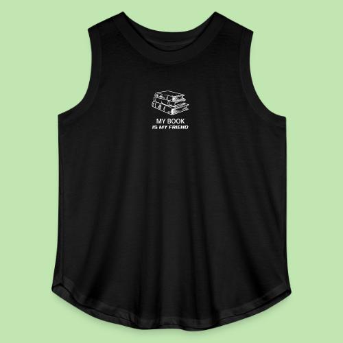 book lover t-shirt, book day shirt, my book is my - Women's Curvy Relaxed Tank Top