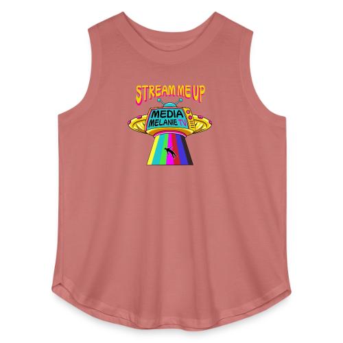 Stream Me Up | Streaming TV UFO - Color - Women's Curvy Relaxed Tank Top