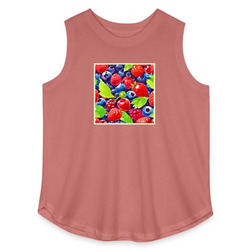 Summer Berry Medley - Women's Curvy Relaxed Tank Top