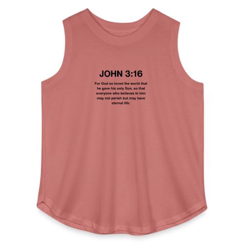 John 3:16 Christian Apparel – Bible Verse Clothing - Women's Curvy Relaxed Tank Top