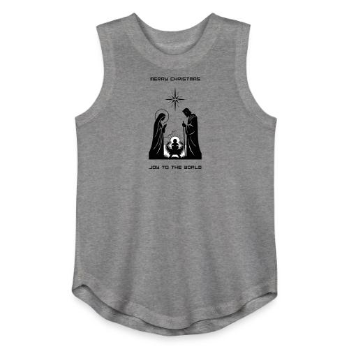 Joy to the World T-Shirt | Minimalist Nativity - Youth Girls Relaxed Tank Top