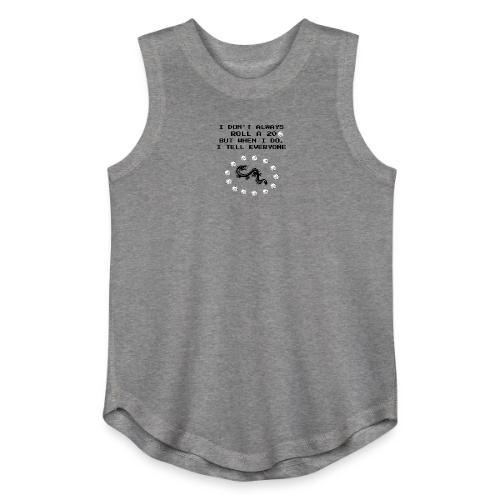 I Don't Always Roll a 20 D&D T-Shirt | Retro 8-Bit - Youth Girls Relaxed Tank Top