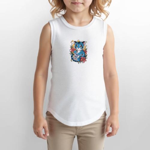 Mystic Blue Tiger Anime Potion Design – Cute tiger - Youth Girls Relaxed Tank Top