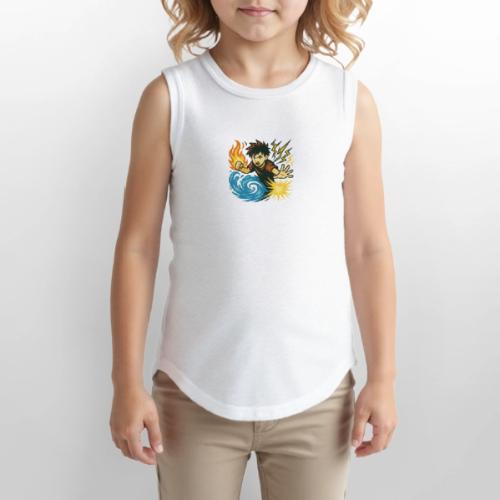Anime Elemental Warriors | Fire, Water, Lightning - Youth Girls Relaxed Tank Top