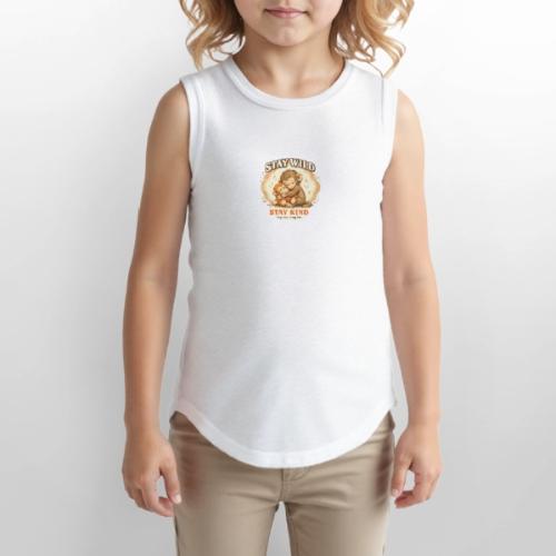 Stay Wild Stay Kind Punch Monkey Hug - Youth Girls Relaxed Tank Top