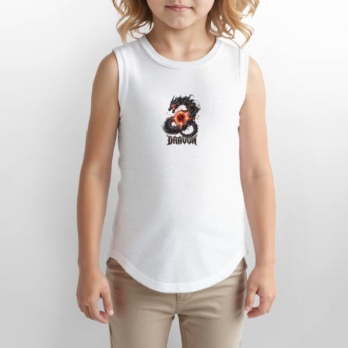 Dravon Fire Dragon Dark Fantasy Graphic T-Shirt - Youth Girls Relaxed Tank Top