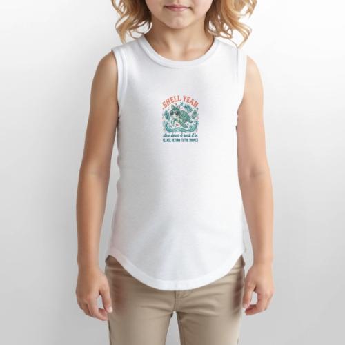 Shell Yeah Sea Turtle Beach Vibes - Youth Girls Relaxed Tank Top