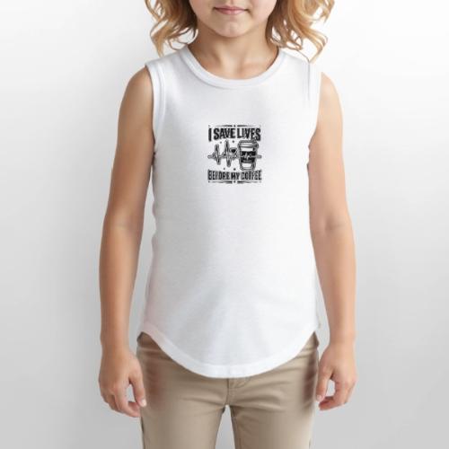 Nurse Coffee Humor - Saving Lives - Youth Girls Relaxed Tank Top