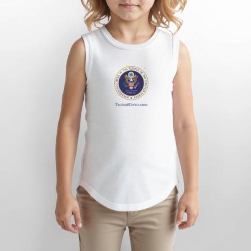 The People's Seal with blue url - Youth Girls Relaxed Tank Top