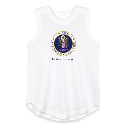 The People's Seal with blue url - Youth Girls Relaxed Tank Top