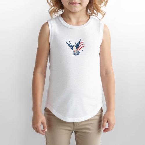 Patriotic Bird - Youth Girls Relaxed Tank Top