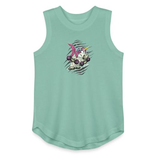 train like a unicorn - Youth Girls Relaxed Tank Top