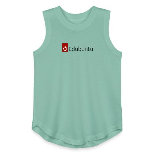 Edubuntu Logo 2023 - Black - Youth Girls Relaxed Tank Top
