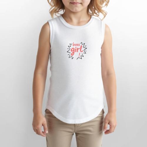 Boss Girl Bold Feminist Statement - Youth Girls Relaxed Tank Top