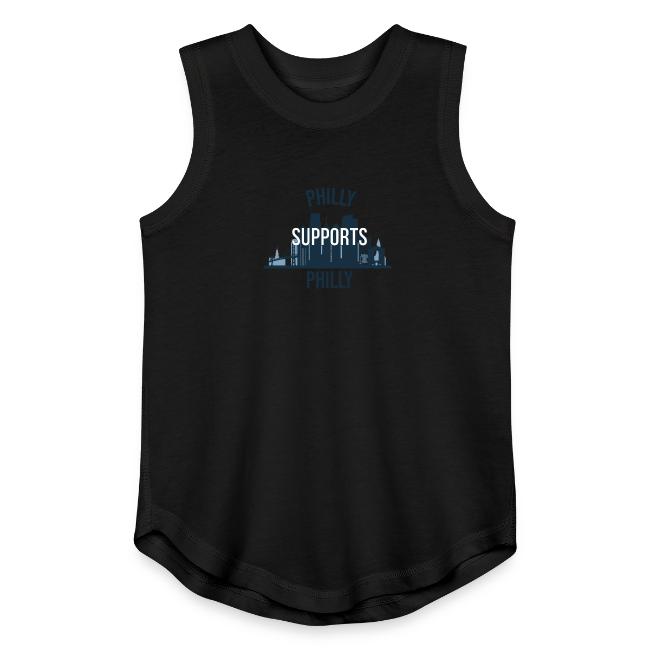 Philly Supports Philly skyline blue transparentbg