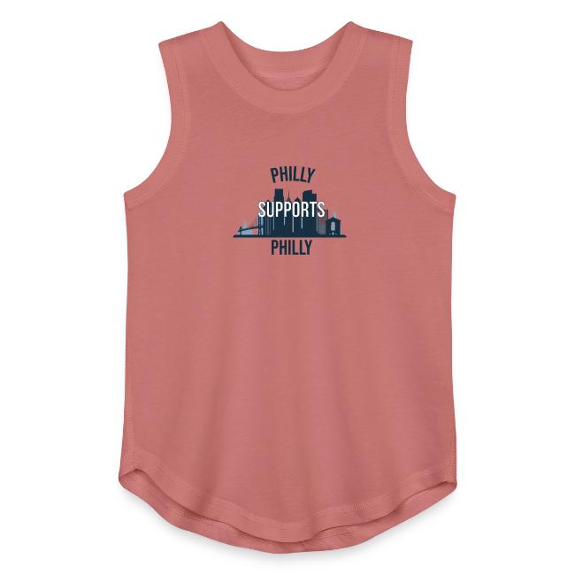 Philly Supports Philly skyline blue transparentbg
