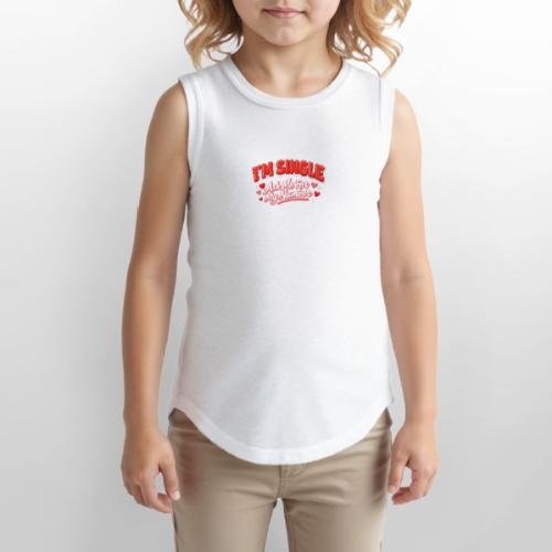 I’m Single Retro Bubble - Youth Girls Relaxed Tank Top