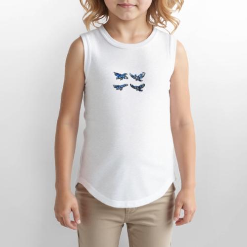 Silver Blue Jay Flight Stages - Youth Girls Relaxed Tank Top