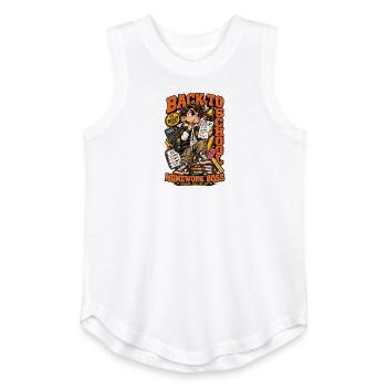 Back to School Homework Boss - Youth Girls Relaxed Tank Top - white - Front - Maike (125cm)