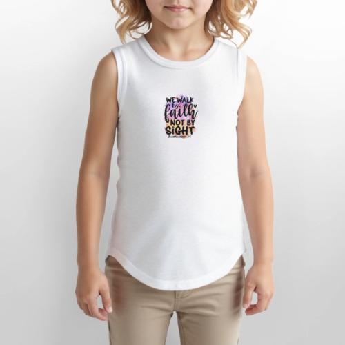 Harmony Collection - We Walk by Faith not by Sight - Youth Girls Relaxed Tank Top