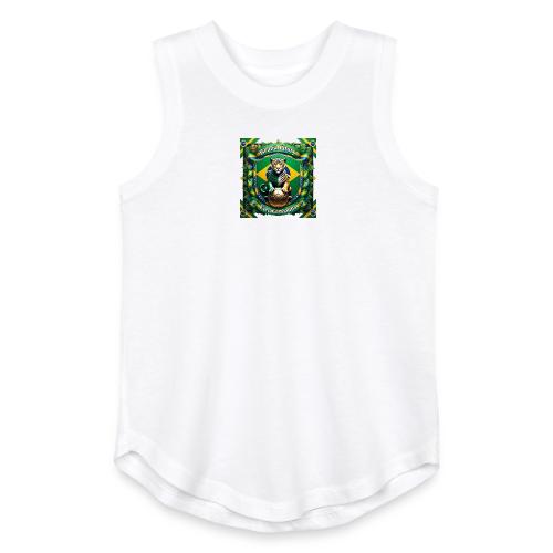 Brazil Jaguar Glory T-Shirt, Flag Pride Badge Gift - Youth Girls Relaxed Tank Top