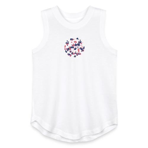 abstract circles pattern - Youth Girls Relaxed Tank Top