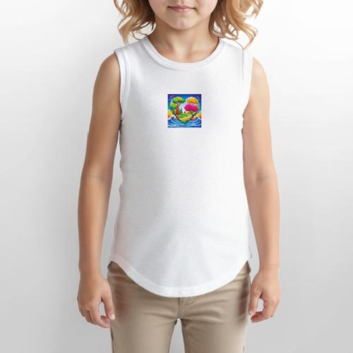 Heart, fantasy, landscapes, nature, fantasy - Youth Girls Relaxed Tank Top
