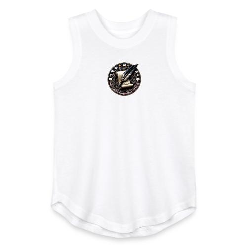 Certified Dad Pun Dispenser T Shirt - Youth Girls Relaxed Tank Top