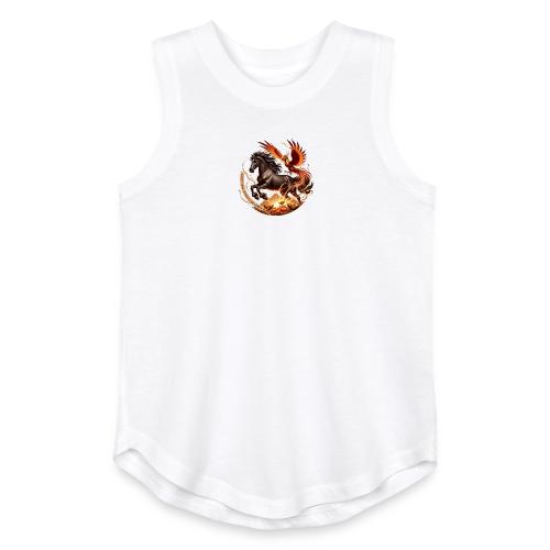 Year of the Horse Phoenix T Shirt, Lunar NY Gift - Youth Girls Relaxed Tank Top