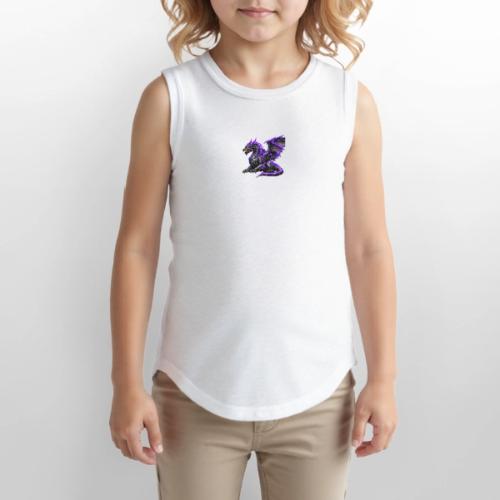 Neon Dragon at Rest - Youth Girls Relaxed Tank Top