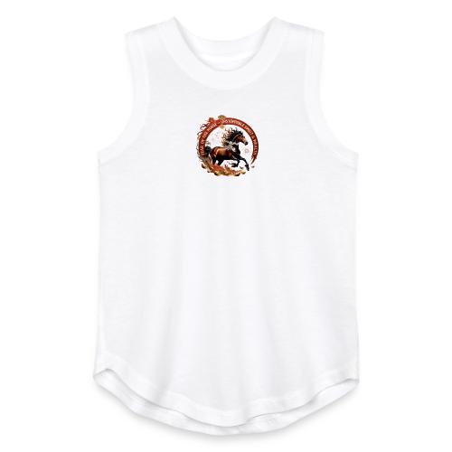 Year of the Horse Fiery Spirit T Shirt, Lunar New - Youth Girls Relaxed Tank Top