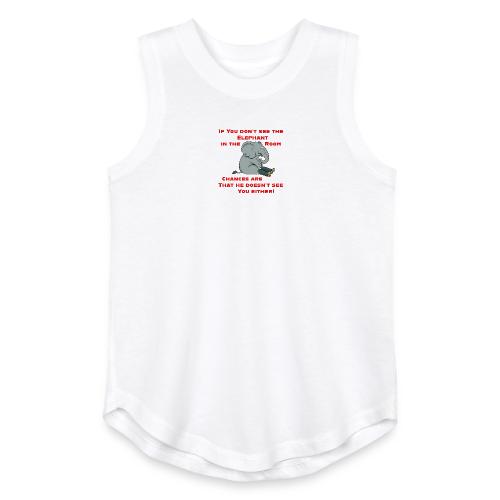 Elephant in the Room Meme - Youth Girls Relaxed Tank Top