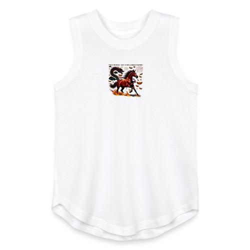 Year of the Horse Victory T Shirt, Lunar New Year - Youth Girls Relaxed Tank Top