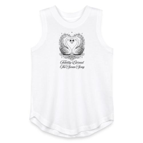 Poetic Swan T-Shirt - Youth Girls Relaxed Tank Top