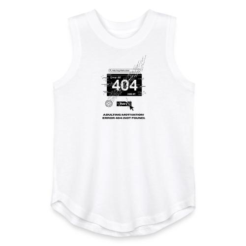 Adulting Motivation: Error 404 T-Shirt - Youth Girls Relaxed Tank Top