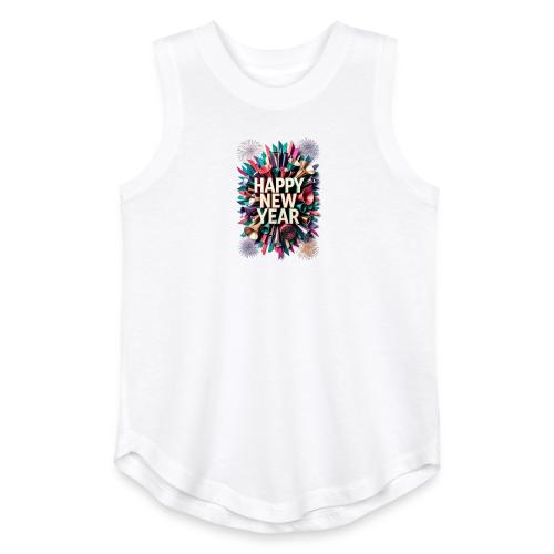 New Year's Party Horn T-Shirt - Youth Girls Relaxed Tank Top