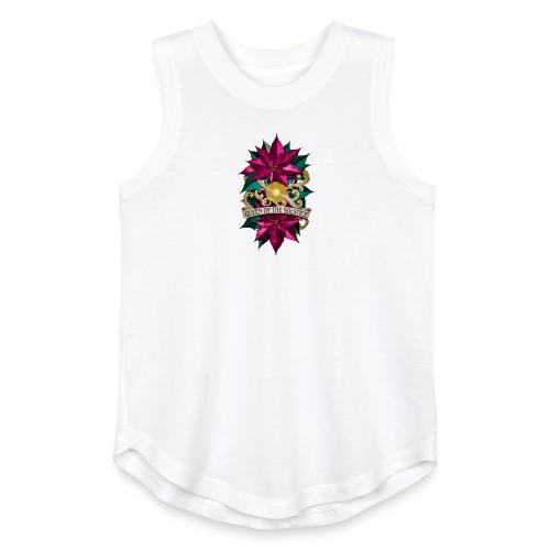 Queen of the Solstice Poinsettia T-Shirt - Youth Girls Relaxed Tank Top