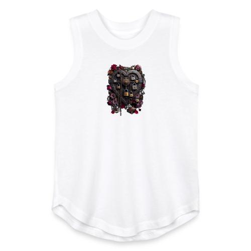 My Heart Permanently on Vacation T-Shirt - Youth Girls Relaxed Tank Top