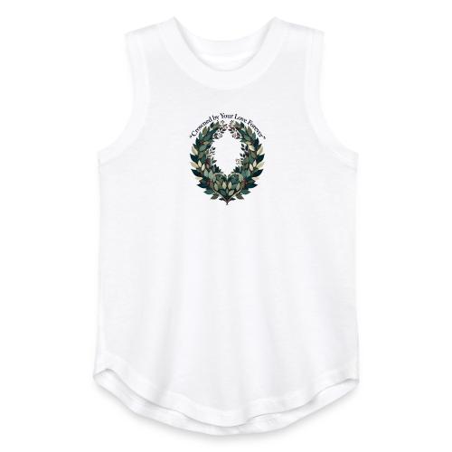 Crowned by Your Love Forever Laurel Wreath T-Shirt - Youth Girls Relaxed Tank Top