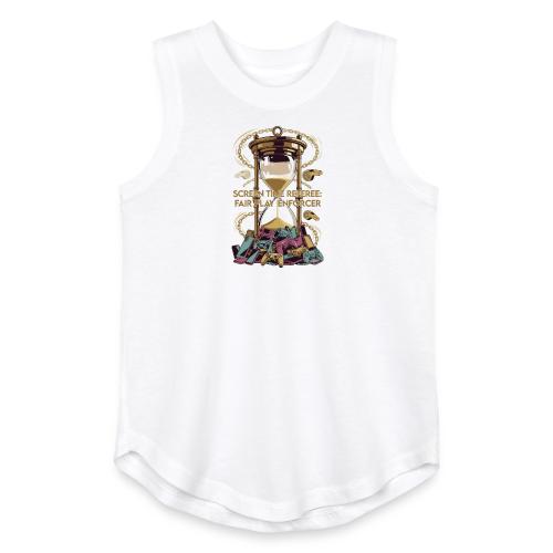 Screen Time Referee T Shirt, Fair Play Enforcer - Youth Girls Relaxed Tank Top