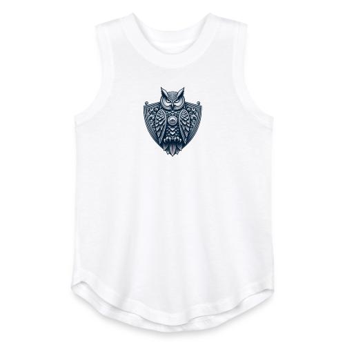 Night Watch Owl T Shirt, Sarcastic Dad Gift - Youth Girls Relaxed Tank Top
