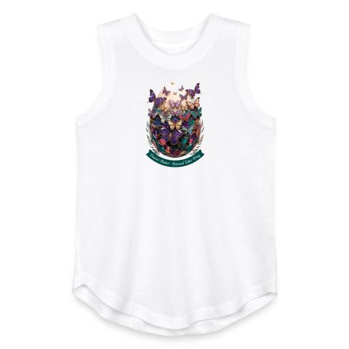 Easter Dawn's Flutter Butterfly T Shirt, Gift - Youth Girls Relaxed Tank Top