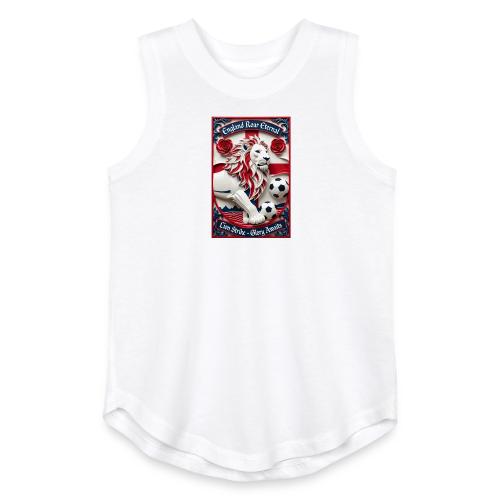 England Lion Soccer T Shirt, Football Pride Gift - Youth Girls Relaxed Tank Top
