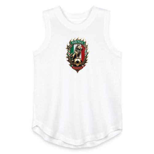 Italy Wolf Fury T-Shirt, Italian Flag Pride Gift - Youth Girls Relaxed Tank Top