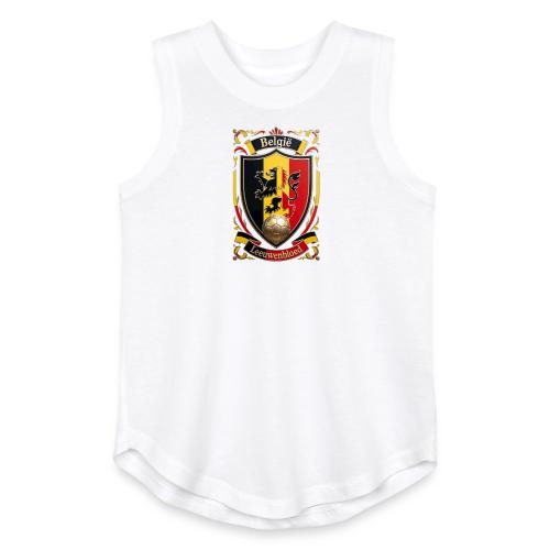 Belgium Lion Crest T-Shirt, Belgian Flag Gift - Youth Girls Relaxed Tank Top