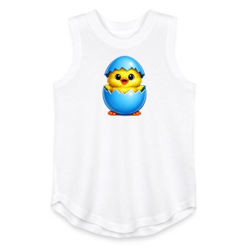 Easter Chick Blue - Youth Girls Relaxed Tank Top