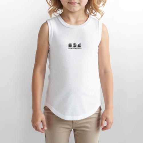 Playful Dog Paw Rock Paper Scissors - Youth Girls Relaxed Tank Top