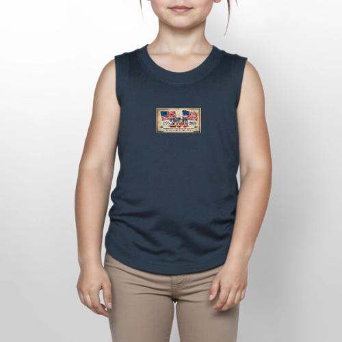 USA 250th Anniversary Flags Emblem - Youth Girls Relaxed Tank Top