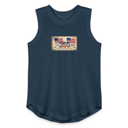 USA 250th Anniversary Flags Emblem - Youth Girls Relaxed Tank Top