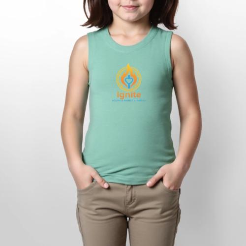 Ignite Youth and Family Logo - Youth Girls Relaxed Tank Top